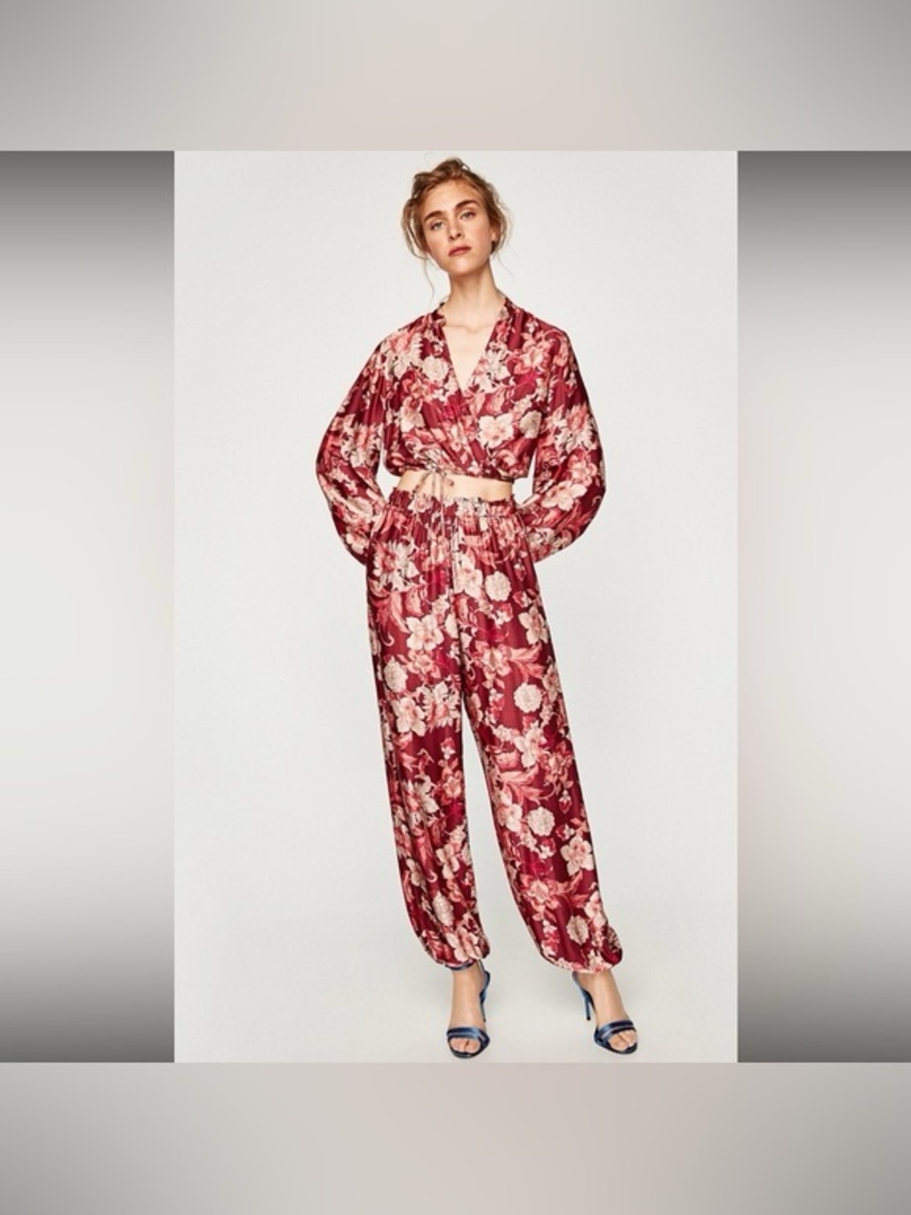 MNOT- Zara Floral Satin Pants Medium